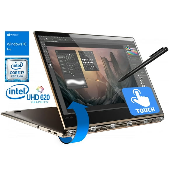 Lenovo Yoga 920 2-in-1 Notebook, 13.9" FHD IPS Touch Display, Intel Quad-Core i7-8550U Upto 4.0GHz, 8GB DDR4, 256GB NVMe SSD, Backlit Keyboard, Thunderbolt port, Fingerprint Reader, Windows 10 Pro