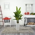 thumbnail image 2 of Nearly Natural 69" Travelers Palm Artificial Tree in White Tower Planter, 2 of 3