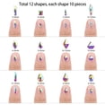 thumbnail image 2 of LINKPAL 120 Pcs Multi Shapes Glass Crystal AB Rhinestones For Nail Art Craft, Mix 12 Style FlatBack Crystals 3D Decorations Flat Back Stones Gems Set (120 pcs Crystals+1728 pcs rhinestones) 120 pc, 2 of 7