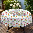 thumbnail image 4 of Pioneer Flower Floral Print Pattern Round Tablecloth 60 X 60 Inch, Wrinkle Resistant Wipeable Table Cloth for Kitchen Dining Picnic Patio Party, 4 of 6