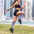 thumbnail image 6 of Lsque flower crystal Skull Pattern Sport Compression Socks for Men & Women 15-20 mmHg Knee High Nurse Pregnant Running Medical and Travel Athletic, 6 of 6
