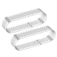 thumbnail image 1 of 2uds Anillos Ovalados de Pastel 3,6' x 1,1' Calor Resistente Metal Plata, 1 of 5