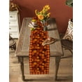 thumbnail image 4 of Orange Maple Leaves Fall Burlap Cotton Table Runner 13x60 Inches Long, Thanksgiving Orange Buffalo Plaid Farmhouse Table Runners, Outdoor Dining Tablecloths Decor for Baby Shower/Party/Wedding, 4 of 6