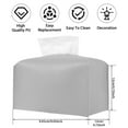 thumbnail image 2 of 2Pcs Tissue Box Covers Rectangular PU Leather Tissue Box Holder with Bottom Belt Decorative Facial Napkin Holder Waterproof Facial Paper Organizer Foldable Tissue Case Cube for Home, 2 of 8