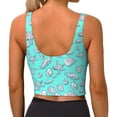 thumbnail image 4 of Picia Seashell And Starfish Sports Bra for Women,Padded Strappy Sports Bras Medium Support Yoga Bra with Removable Cups,Running Yoga Bra-, 4 of 9
