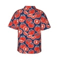 thumbnail image 3 of Goofa Hand Drawn Tomatoes Hawaiian Shirt for Men, Unisex Summer Beach Casual Short Sleeve Button Down Shirts,Aloha Tropical Floral print shirt-X-Large, 3 of 9