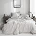 thumbnail image 3 of Simple&Opulence 100% Linen Duvet Cover Set with Embroidery Border Washed - 3 Pieces (1 Duvet Cover with 2 Pillow Shams) with Button Closure Soft Breathable Farmhouse - Grey, Queen Size, 3 of 5