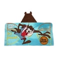 thumbnail image 4 of Space Jam Kids Taz Hooded Towel, Cotton, Blue, Warner Brothers, 4 of 7