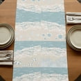 thumbnail image 5 of Summer Beach 36 Inch Table Runner, Ocean Coastal Crabs Sea Turtles Corals Starfish Farmhouse Dresser Scarf Cotton & Linen Tablerunner for Dining/Kitchen Island/Holiday Party Décor Small 13" x 36", 5 of 9