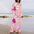 thumbnail image 2 of SnZhen Two Piece Sets for Women Women's Casual Printed Long Sleeved Round Neck Top With Pants Set, 2 of 5