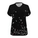 thumbnail image 5 of Hecho para Más Camisa de las Mujeres, Manga Corta con Cuello en V de Tamaño Más Grande, Camisa de Base de Impresión para las Mujeres, 5 of 8