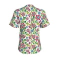 thumbnail image 3 of Uemuo Vector Mexican Otomi Style Bright Printed Women's Classic V-Neck T-Shirt - Soft, Breathable, Moisture-Wicking, Perfect for Casual, Office, Travel, and Everyday Wear-3X-Large, 3 of 5