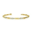 thumbnail image 1 of 10K Yellow Gold Oval Opal and Diamond Bracelet, 1 of 3
