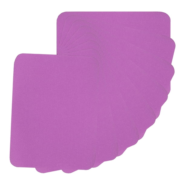 Uxcell 15Pcs Parches de Tela Planchar 5x4 pulgadas 100% Algodón Kit de Parches de Reparación para Ropa Pantalones Morado