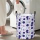 thumbnail image 5 of Balery Daisies Flowers Cesta de ropa redonda con asas, impermeable, independiente, para ropa, juguetes, dormitorio y familia-Small, 5 of 6