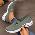 thumbnail image 4 of Dakaela Women's Slip on Orthopedic Sneakers Breathable Mesh Knitted Walking Shoes with Wide Width Arch Support Non Slip Sole Size 7.5, 4 of 7
