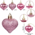 thumbnail image 2 of 12 Pcs Valentine's Day Heart Ornaments Heart Shaped Hanging Ornaments Christmas Tree Heart Baubles Plastic Heart Decoration for Xmas Mother’s Day Wedding Home Party Tree Centerpiece Decor Rose Gold, 2 of 9