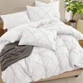 thumbnail image 3 of Housse de Couette Plissée Pincée Taille Très Grand, Housse de Couette Blanche avec, 3 of 7