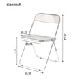 thumbnail image 2 of Modern Acrylic Transparent Folding Chairs-Ghost Stackable Crystal Folding Chair-PC Plastic Living Room Seat-Chrome Frame, 2 of 6