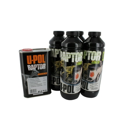 U-Pol Products 0820 RAPTOR Black Truck Bed Liner Kit - 4 Liter