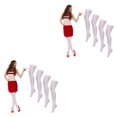 thumbnail image 3 of ZLight 4pair Odorless Knee High Stockings Easy To Wear All Body Shape Suitable Stylish Sports Socks White 2Set, 3 of 6
