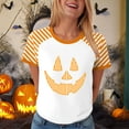 thumbnail image 7 of YDFCWXW Shirts for Women Halloween Pumpkin Graphic Tees Funny Short Sleeve Shirt Casual Autumn Tops White, S, 7 of 7