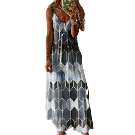 

Frontwalk Casual Loose Nightgown for Women Sleeveless Sleep Nightshirt Pajamas Dress Loungewear