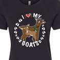 thumbnail image 4 of Inktastic I Heart My Goats with Cute Goats and Hoof Prints Women's T-Shirt, 4 of 5