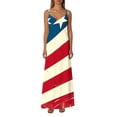 thumbnail image 3 of Womens Sleeveless Spaghetti Straps Maxi Dress Stars Stripes 4th of July Patriotic Sundress Summer Dresses, 3 of 6