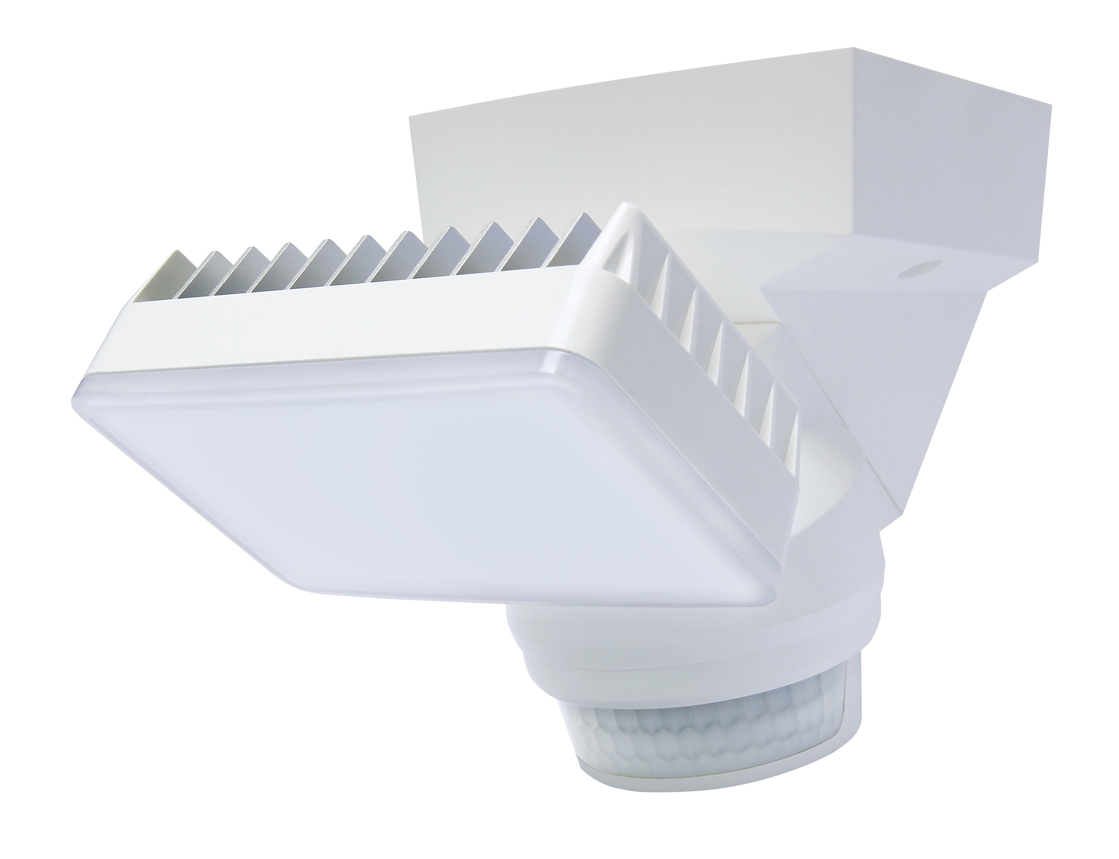 IQ America Motion Security Floodlight 1600 Lumen 180 deg 70ft detection Wall Eave Mount WH