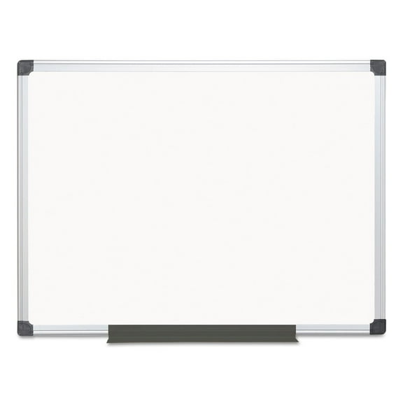 MasterVision Value Lacquered Steel Magnetic Dry Erase Board, 36 x 48, White, Aluminum Frame