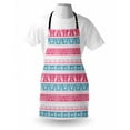 thumbnail image 3 of Tribal Apron Ancient Egyptian Icons Cats Wings Pyramids Triangles Historical Pattern, Unisex Kitchen Bib Apron with Adjustable Neck for Cooking Baking Gardening, Pale Blue Pink White, by Ambesonne, 3 of 3