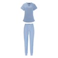 thumbnail image 1 of Enfermera Top Pantalones Uniformes de Enfermería Scrub Set Escote en V Ropa de Trabajo Trabajo de Enfermería S, 1 of 8