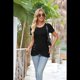 thumbnail image 5 of Blusas Lisas de Cuello Redondo y Corta para Mujer, 2025, Nuevas Blusas Sueltas y Bonitas de Verano, Negras, S, 5 of 9