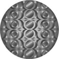 thumbnail image 1 of Ahgly Company Tapis Rond Lavable en Machine Intérieur Transitionnel Gris Loup Gris, 3 Pieds Rond, 1 of 7