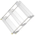 thumbnail image 1 of Naiovety Gabinete resistente para baño, gabinete con Pedestal, Color de cocina, debajo del Pedestal de almacenamiento, dice desordenado con Almacenamiento y organización del hogar color transparente 3, 1 of 6