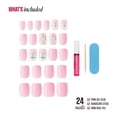 thumbnail image 5 of Broadway by Kiss Press On Nails, ‘Silhouette’, Pink, Short Squoval, 24 Count, 5 of 11