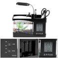 thumbnail image 3 of Fyydes Fish Tank, USB Rechargeable Fish Tank,Multifunctional USB Rechargeable Mini Fish Tank Aquarium with Clock Function LED Light, 3 of 7
