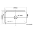 thumbnail image 2 of Dawn Cuisine & Salle de Bain ASU106 Bol Simple sous-Mount 30.38 Po. L - 18 Gauge, 2 of 5