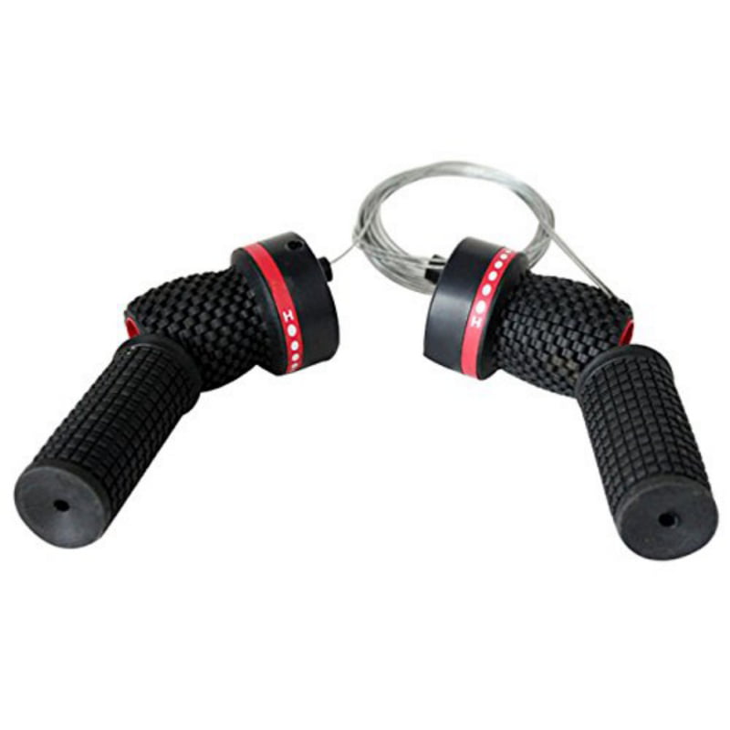 2x  MTB Bicycle Speed Shifter Derailleur Handle Twist Grip Gear Shift Red+Black 