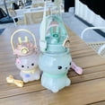 thumbnail image 7 of Ludlz 1130ml Water Cup Food Grade Easy to Clean Portable Cute 3D Rabbit Shape Straw Bottle for Summer, 7 of 7