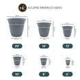 thumbnail image 4 of The HC Companies 10 Inch Eclipse Round Planter with Saucer - Indoor Outdoor Plant Pot for Flowers, Vegetables, and Herbs, Warm Gray Pack of 2, 4 of 6