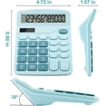thumbnail image 5 of Office Calculators Desktop, 12-Digit Dual Power Cute Calculator with Large LCD Display Big Button for Office Home and School, 5 of 6