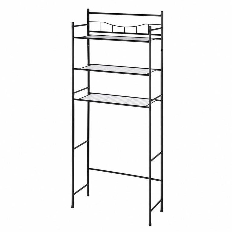 Mainstays 3-Shelf Over-the-Toilet Storage Unit, Matte Black photo 1