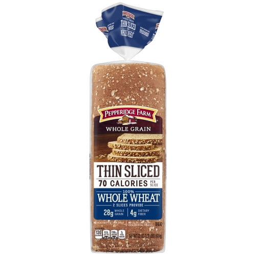 Pepperidge Farm Whole Grain Thin Sliced 100% Whole Wheat Bread, 22 oz ...