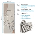 thumbnail image 2 of Brown Boho Line Art Face and Plant Pattern Hot Yoga Mat Towel Non Slip for Hot Yoga - Quick-Drying Yoga Mat Cover with 4 Corner Pockets with Travel Bag - Hot Yoga Towel Non Slip 70"x26", 2 of 6
