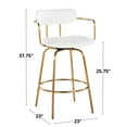 thumbnail image 3 of LumiSource Demi 26" Fixed-Height Counter Stool - Set of 2, 3 of 8