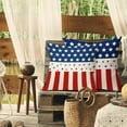 thumbnail image 4 of 4th of July Pillow Covers 16X16 Inch Blue Red Stars Stripes Decorative Pillow Cases Set of 2 Patriotic Independence Day Memorial Day Throw Pillows Home Decor for Sofa Couch Cushion Outdoor, 4 of 6