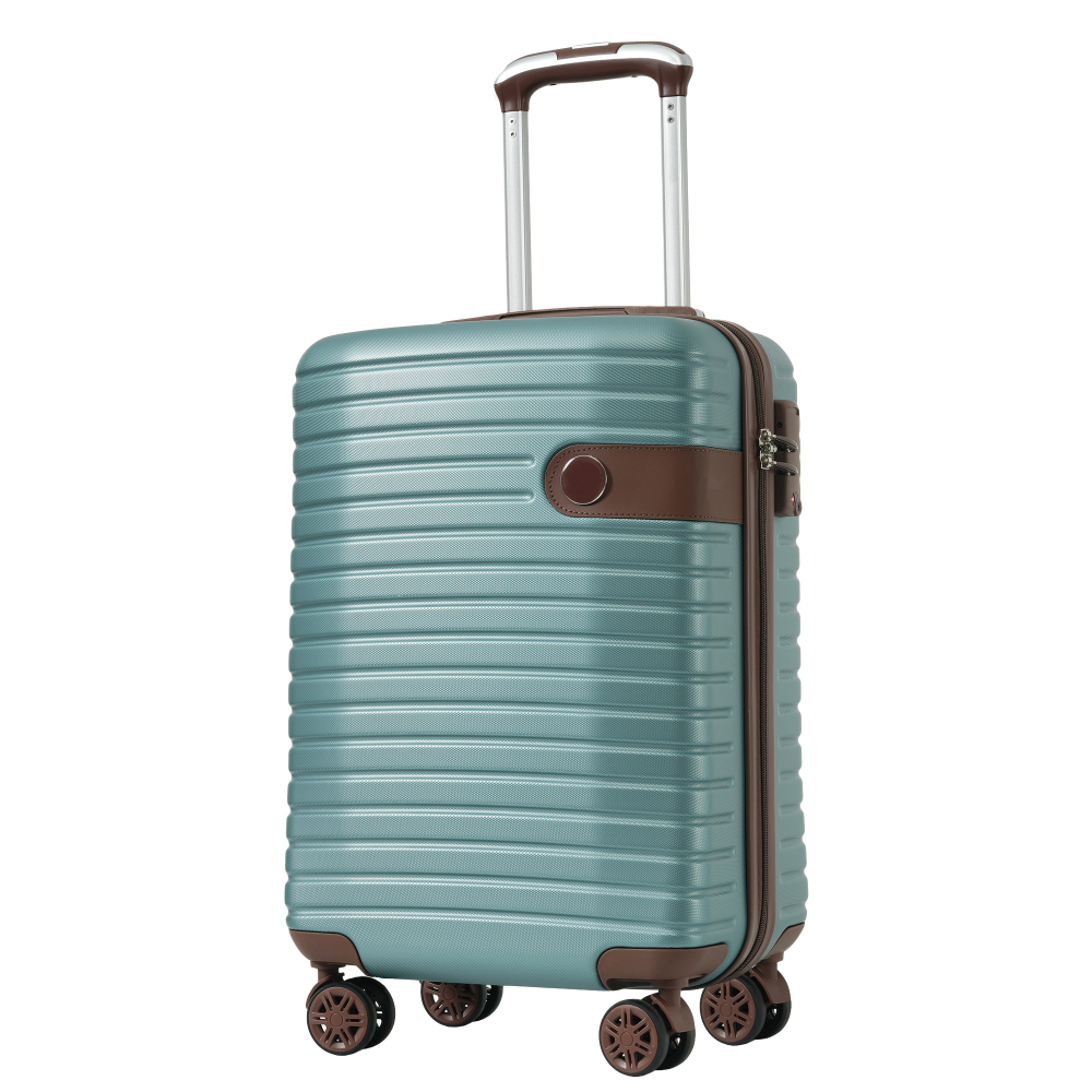 Tcbosik Suitcase Set, 3 Piece Carry On Hardside Luggage with TSA Lock and Spinner Wheels (20 inch, Blue)