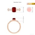 thumbnail image 5 of ANGARA Lab Grown 1 Ct Vintage Style Ruby Engagement Ring with Leaf Motifs for Women in 14K Rose Gold (Size-7x5mm) | July Birthstone, Anniversary, Jewelry Gift for Women | Lab-Grown Ruby Ring, 5 of 7